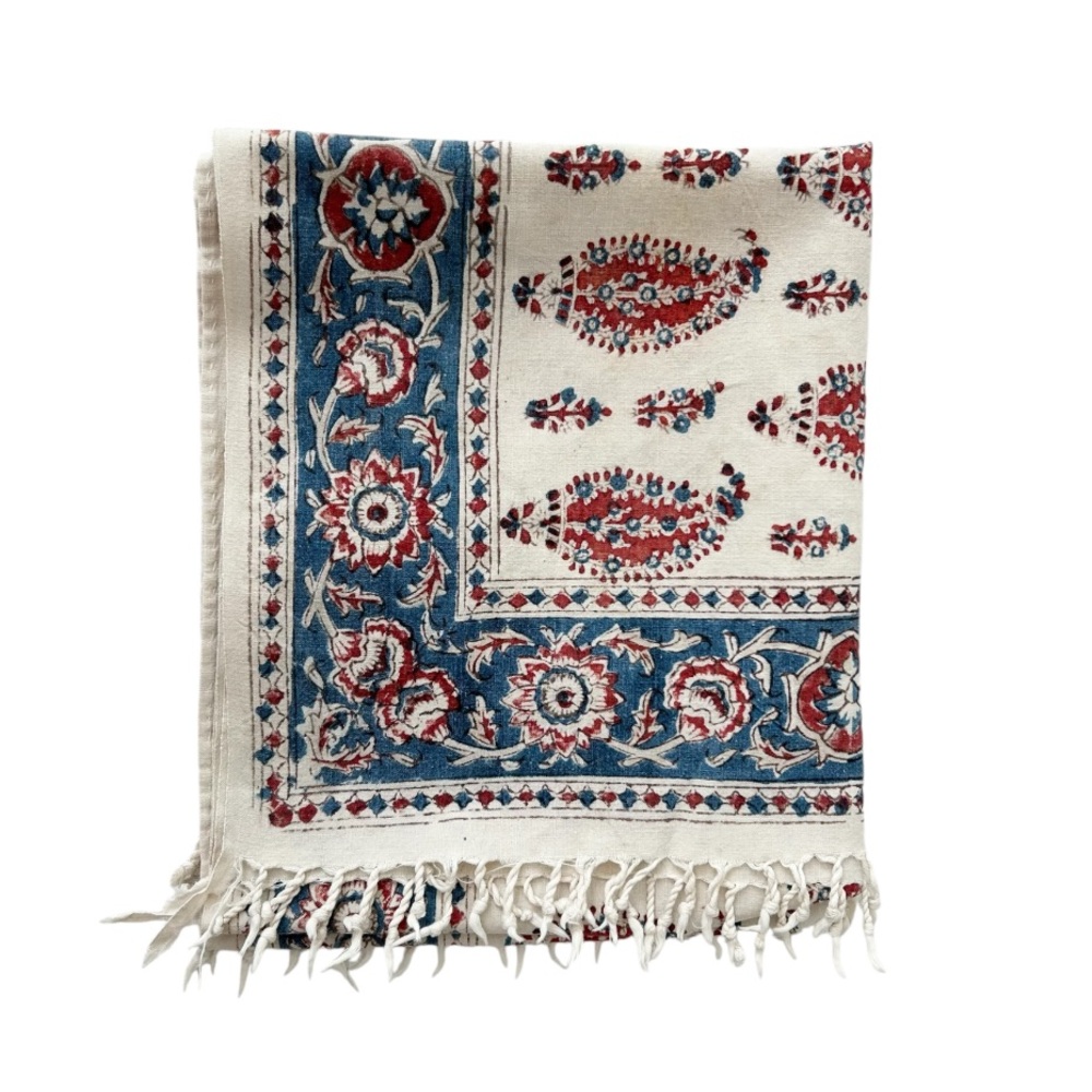 Persian Hand Painted / Stamped Tapestry Table Runner